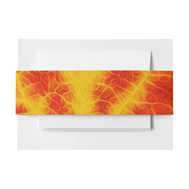 Cintas Para Invitaciones Hojas de lápiz rojo y amarillo #10 (Anverso Ejemplo)