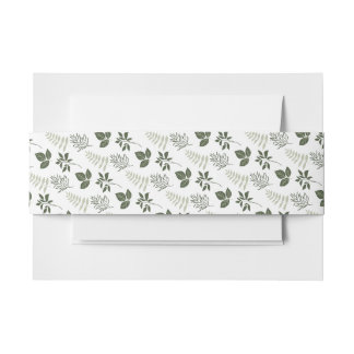 Cintas Para Invitaciones Hojas verdes de olivo