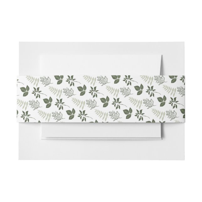 Cintas Para Invitaciones Hojas verdes de olivo (Anverso Ejemplo)