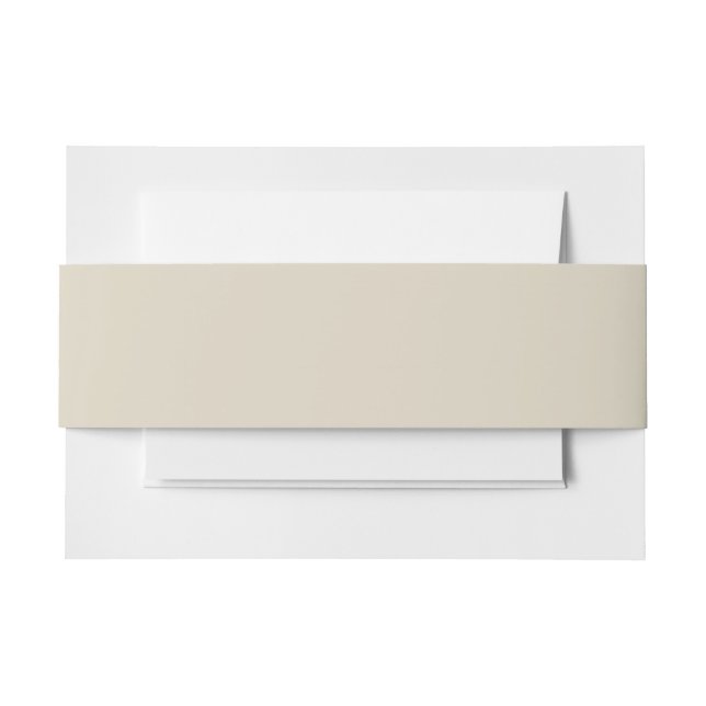 Cintas Para Invitaciones Hueso sólido beige blanco (Anverso Ejemplo)