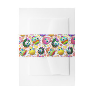 Cintas Para Invitaciones Huevos de Pascua de dibujos animados lindos y dive