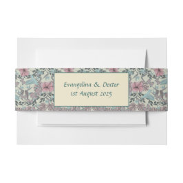 Cintas Para Invitaciones Humming bird and hibiscus pattern - belly band