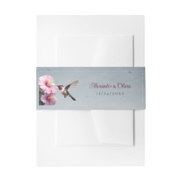 Cintas Para Invitaciones Hummingbird y Boda de Hibiscus | Azul