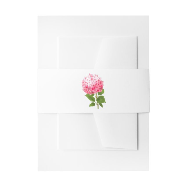 Cintas Para Invitaciones Hydrangea rosa acuarela (Anverso Ejemplo)