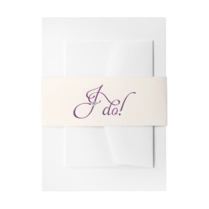 Cintas Para Invitaciones I Do lilac Invitación Belly Band