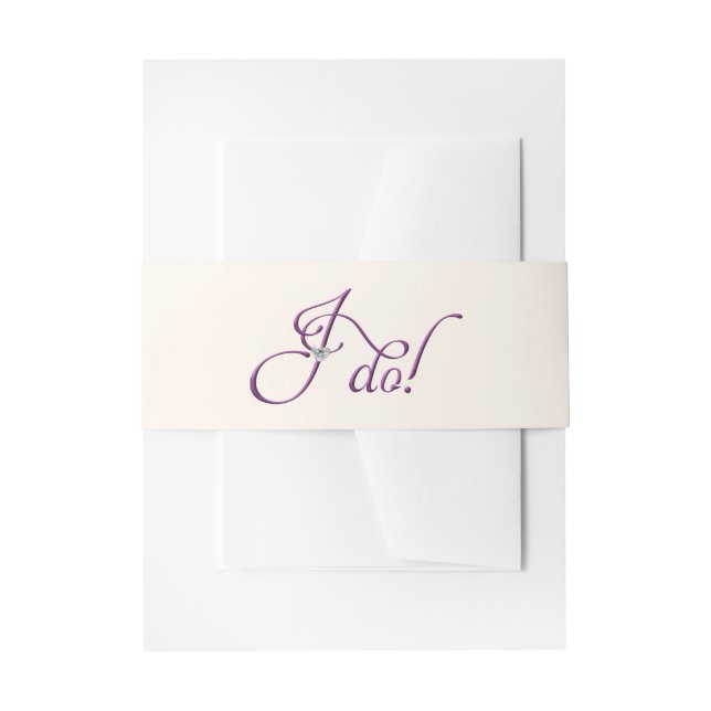 Cintas Para Invitaciones I Do lilac Invitación Belly Band (Anverso Ejemplo)