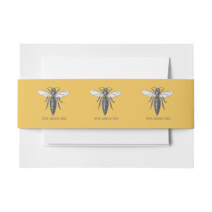 Cintas Para Invitaciones Ilustracion de abejas con insectos de abejas de la