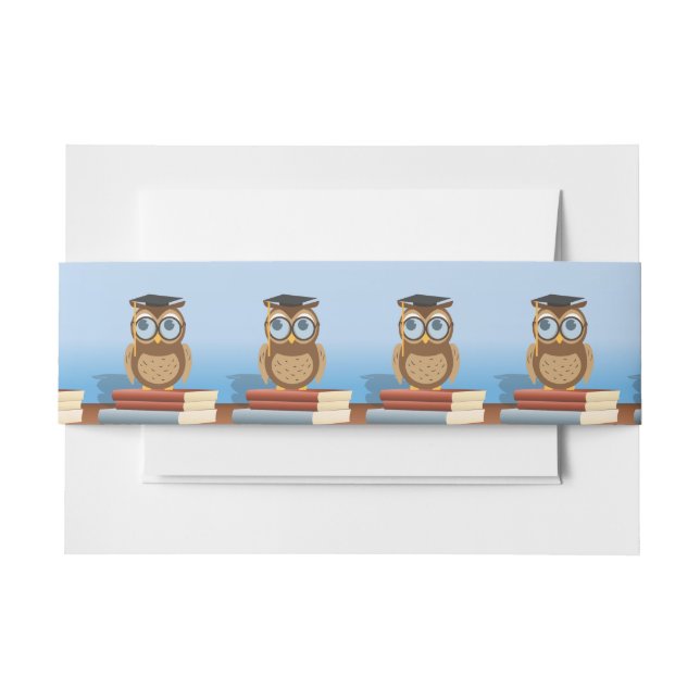 Cintas Para Invitaciones Ilustracion de búho (Anverso Ejemplo)