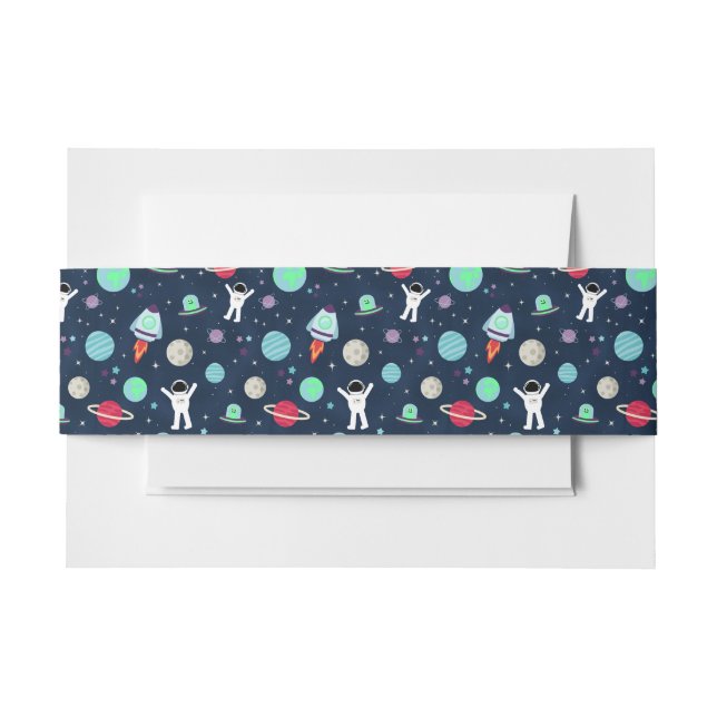 Cintas Para Invitaciones Ilustracion de patrón de espacio (Anverso Ejemplo)