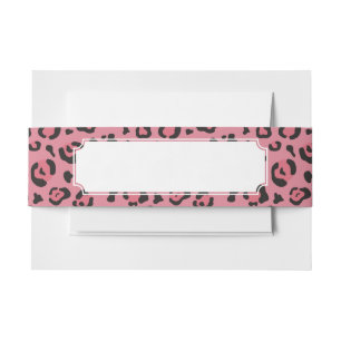 Cintas Para Invitaciones Ilustracion del animal del rosa del leopardo