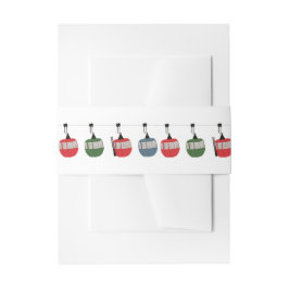 Cintas Para Invitaciones Ilustracion del elevador de esquí retro