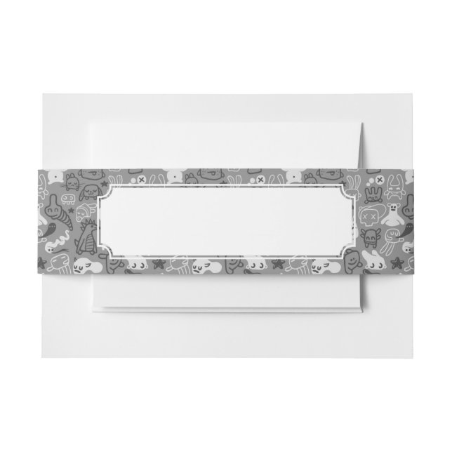 Cintas Para Invitaciones ilustracion del modelo de los doodles (Anverso Ejemplo)