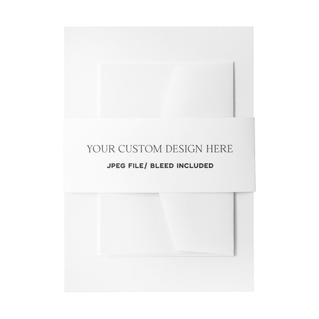 Cintas Para Invitaciones Impresión de banda de Belly de invitación de boda (Anverso Ejemplo)