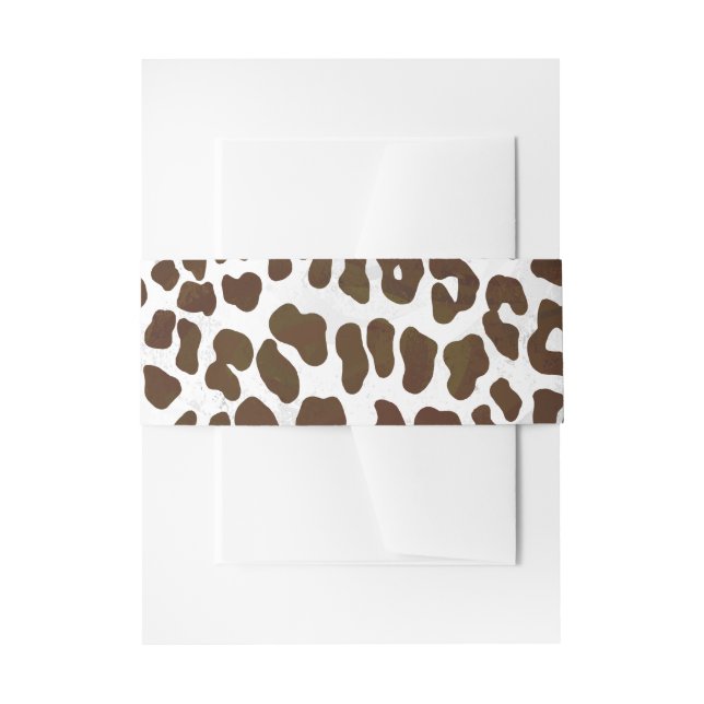 Cintas Para Invitaciones Impresión de chocolate leopardo (Anverso Ejemplo)