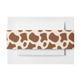 Cintas Para Invitaciones Impresión de vaca rosa y marrón