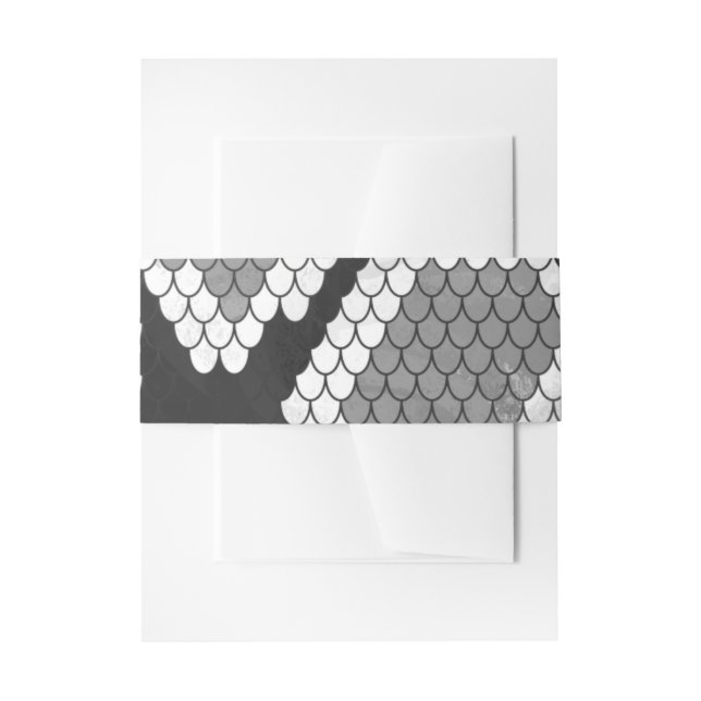 Cintas Para Invitaciones Impresión gris y gris claro de serpiente (Anverso Ejemplo)