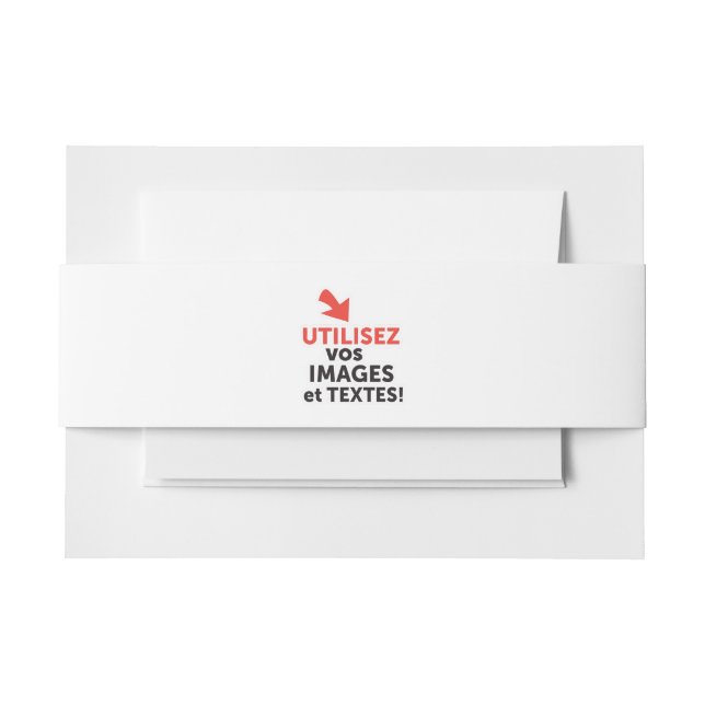 Cintas Para Invitaciones Imprima sus diseños en línea en francés (Anverso Ejemplo)