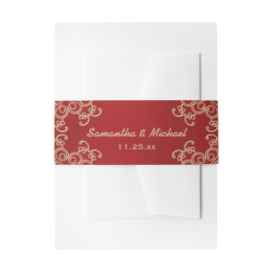 Cintas Para Invitaciones Indios rojos y dorados inspirados