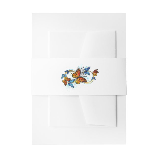 Cintas Para Invitaciones Infinidad de Mariposas Monarca (Anverso Ejemplo)