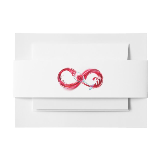 Cintas Para Invitaciones Infinito con vino Rojo (Anverso Ejemplo)