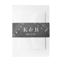 Iniciales de monograma Fecha Cartón y Cadenas de l