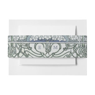 Cintas Para Invitaciones Iniciales monográficas de Art Nouveau Mucha de la 