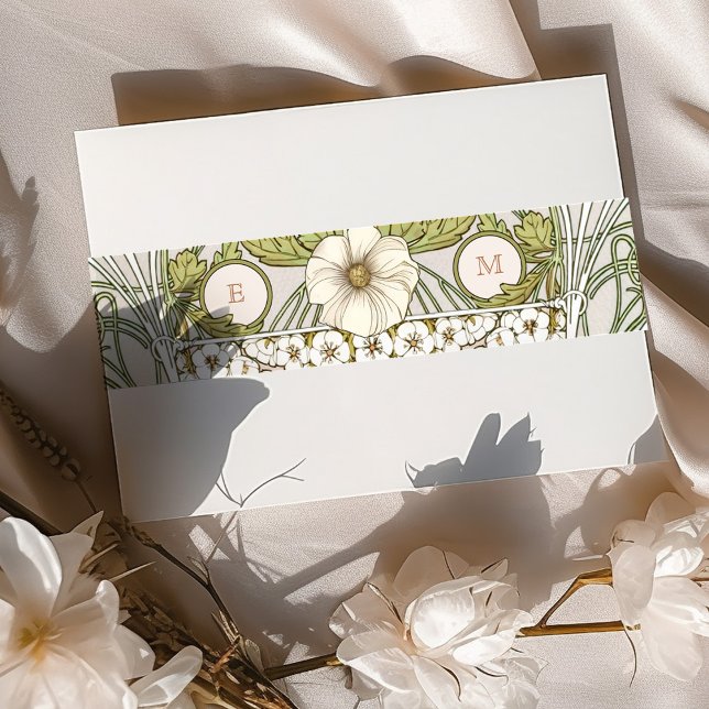 Cintas Para Invitaciones Iniciales monográficas de Art Nouveau Mucha de la  (Subido por el creador)