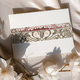 Cintas Para Invitaciones Iniciales monográficas de Art Nouveau Mucha de la