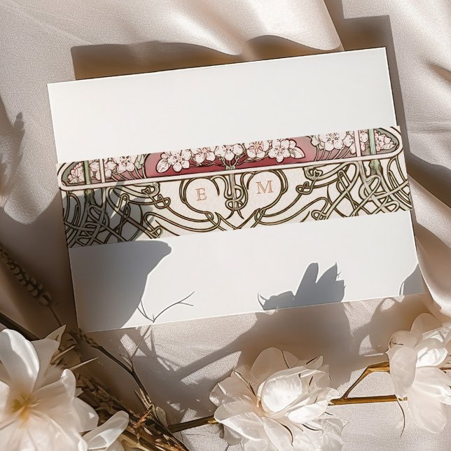 Cintas Para Invitaciones Iniciales monográficas de Art Nouveau Mucha de la  (Subido por el creador)