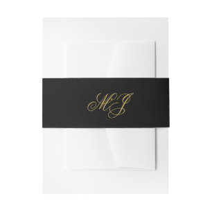 Cintas Para Invitaciones Iniciativas elegantes de caligrafía en monograma d