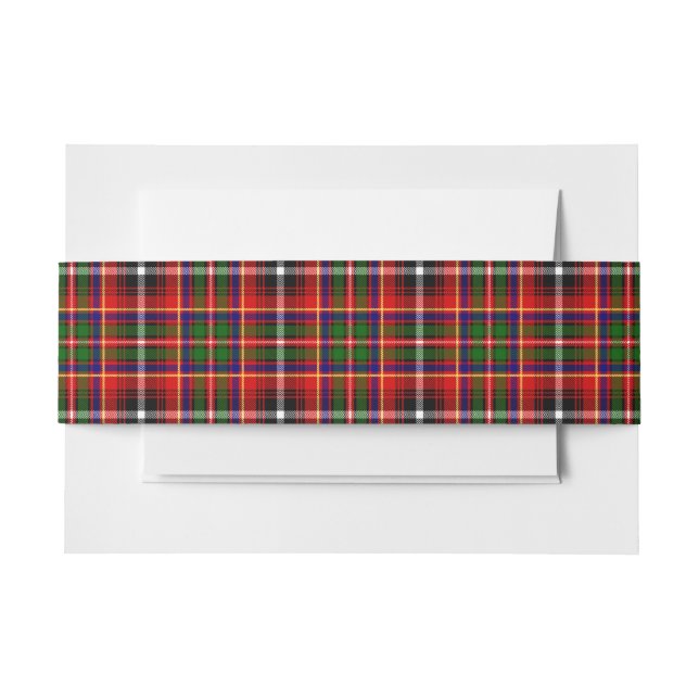 Cintas Para Invitaciones Innes Scottish Tartan Belly Band (Anverso Ejemplo)