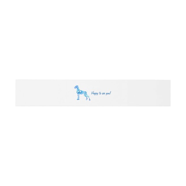Cintas Para Invitaciones Insigne Perro Azul (Superficie plana)