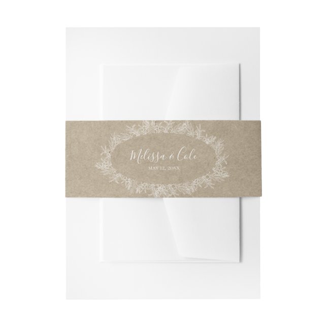 Cintas Para Invitaciones Invierno ruso | Boda Kraft (Anverso Ejemplo)