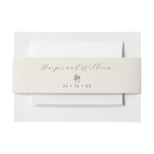 Cintas Para Invitaciones invitación a bodas en beige de algodón