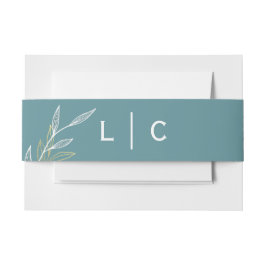 Cintas Para Invitaciones Invitación a la banda Belly Dusty Blue Leaf