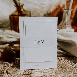 Cintas Para Invitaciones Invitación a la boda de banda de Belly caligráfico