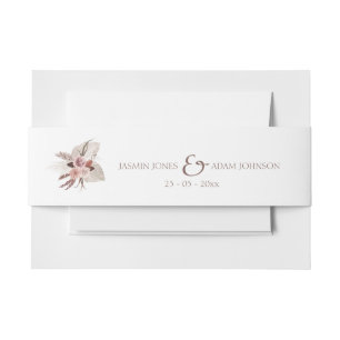 Cintas Para Invitaciones Invitación a la boda de Dusty Rosa Pampas