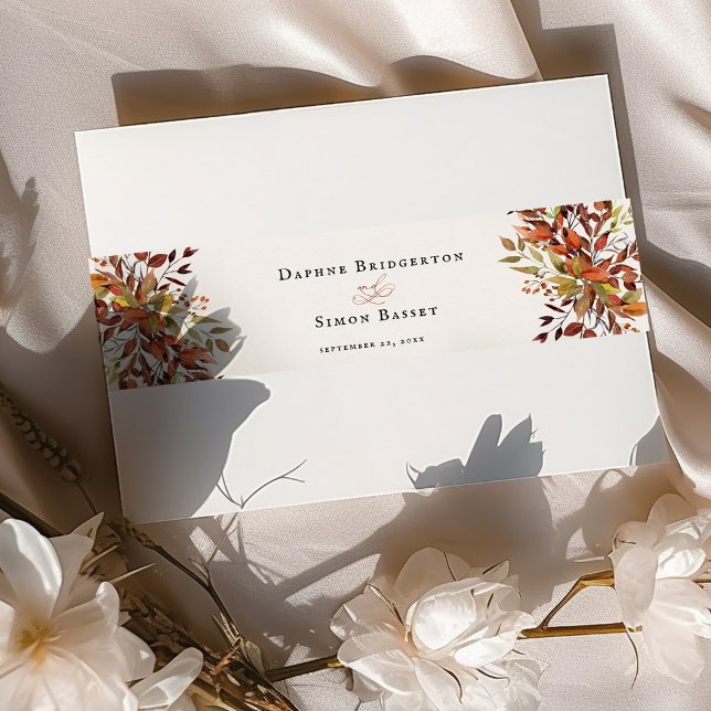 Cintas Para Invitaciones Invitación a la boda de guiones de FALL (Subido por el creador)