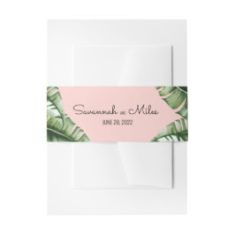 Cintas Para Invitaciones Invitación a la boda de la hoja de plátano moderna