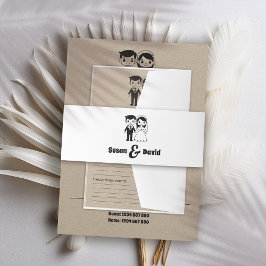 Cintas Para Invitaciones Invitación a la boda de novias y novias