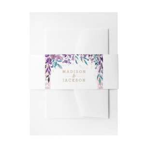 Cintas Para Invitaciones Invitación a la Boda de Oro de Champagne con Flora