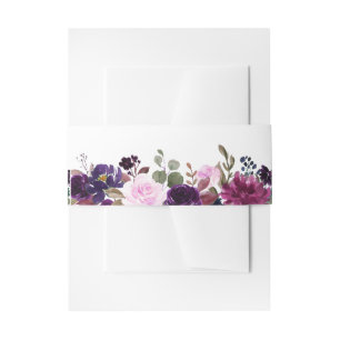 Cintas Para Invitaciones Invitación a la boda de Purple Lavender Floral Boh