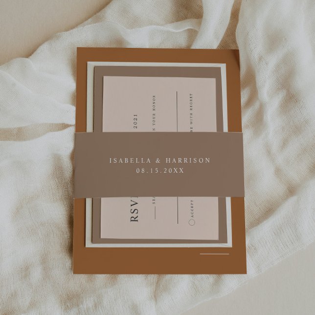 Cintas Para Invitaciones Invitación a la boda de Tono de la Tierra de MIA (Subido por el creador)