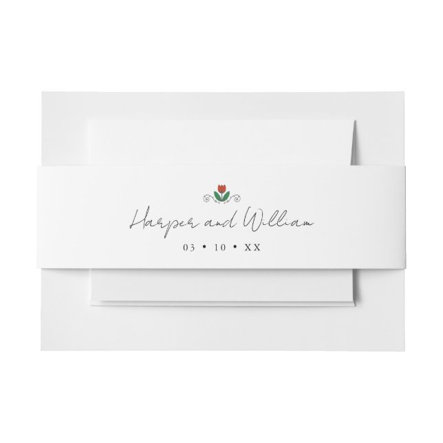 Cintas Para Invitaciones Invitación a la boda de Tulips (Anverso Ejemplo)