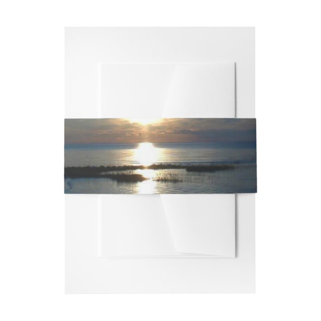 Cintas Para Invitaciones Invitación a la boda del atardecer oceánico (Anverso Ejemplo)