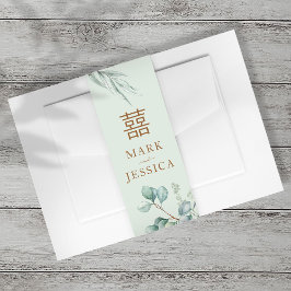 Cintas Para Invitaciones Invitación a la boda Eucalyptus Doble Felicidad