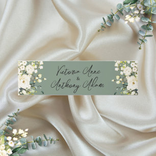 Cintas Para Invitaciones Invitación a la boda floral verde personalizada