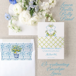 Cintas Para Invitaciones Invitación a la boda mediterránea Lemon Trellis