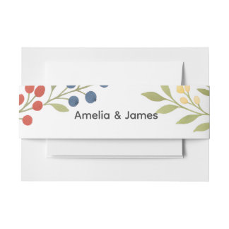 Cintas Para Invitaciones Invitación a la boda rústica de las flores silvest