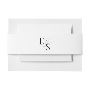 Cintas Para Invitaciones Invitación a la boda y a la madurez de un monogram